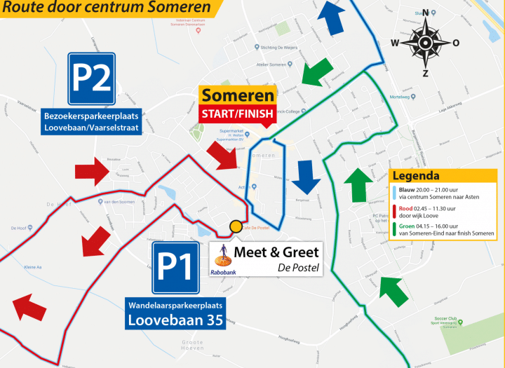 Route door centrum Someren